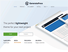 Tablet Screenshot of generatepress.com